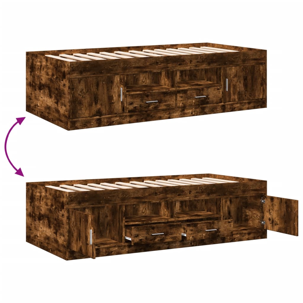 Daybed | Smoked Oak | Engineered wood | Small Single | Daybed