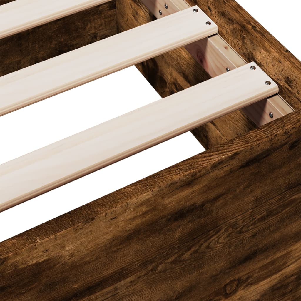 Bed Frame | Smoked Oak | Engineered wood | Double | Bed Frame