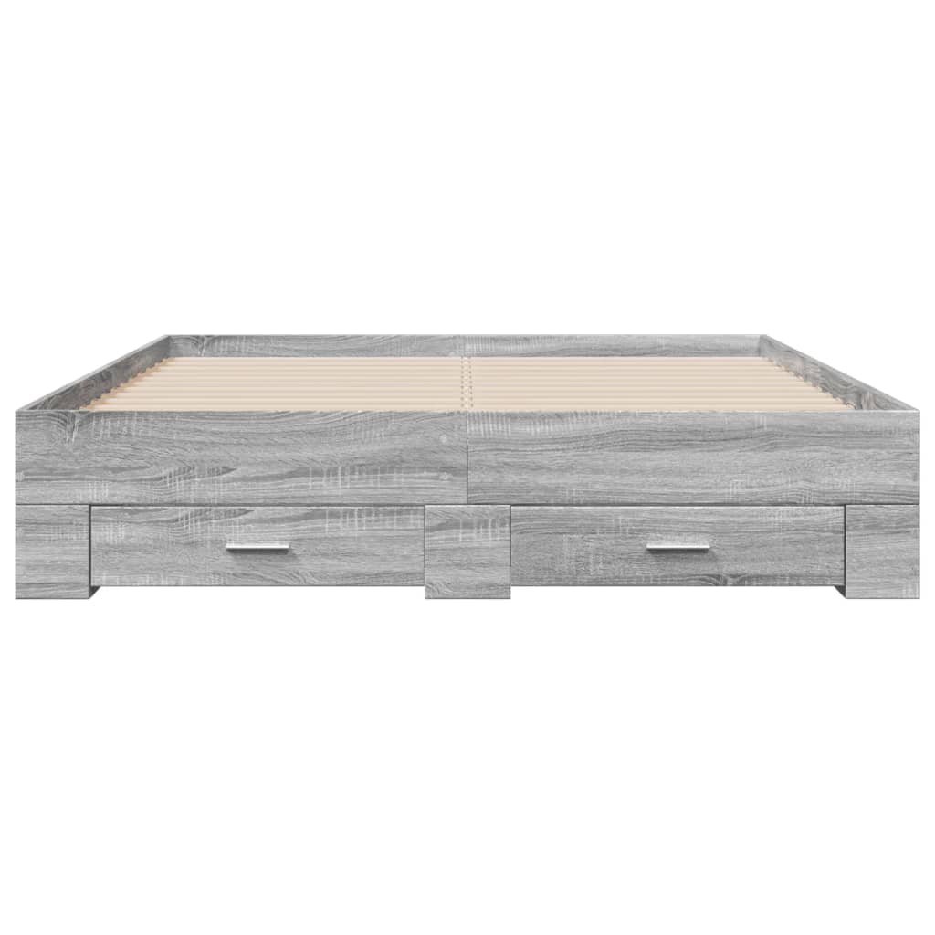 Bed Frame | Grey Sonoma | Engineered wood | King | Bed Frame