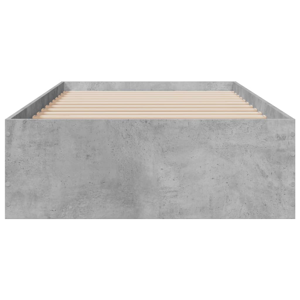 Bed Frame | Concrete Grey | Engineered Wood | 90 x 200 cm | Bed Frame