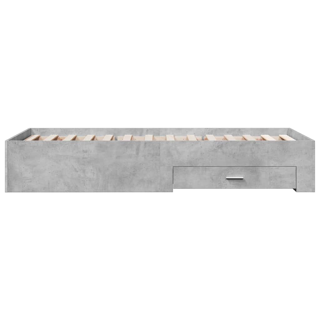 Bed Frame | Concrete Grey | Engineered Wood | 90 x 200 cm | Bed Frame