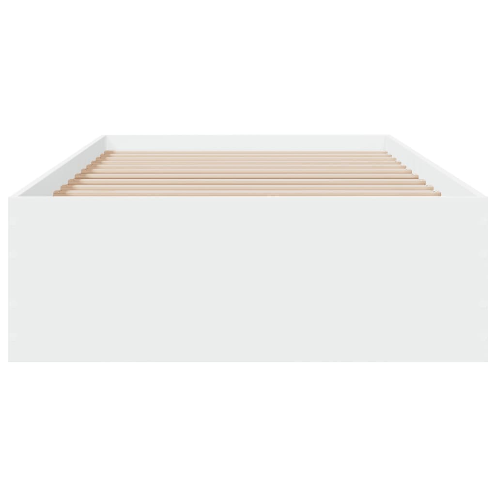 vidaXL Bed Frame with Drawers without Mattress White 90x190 cm Single