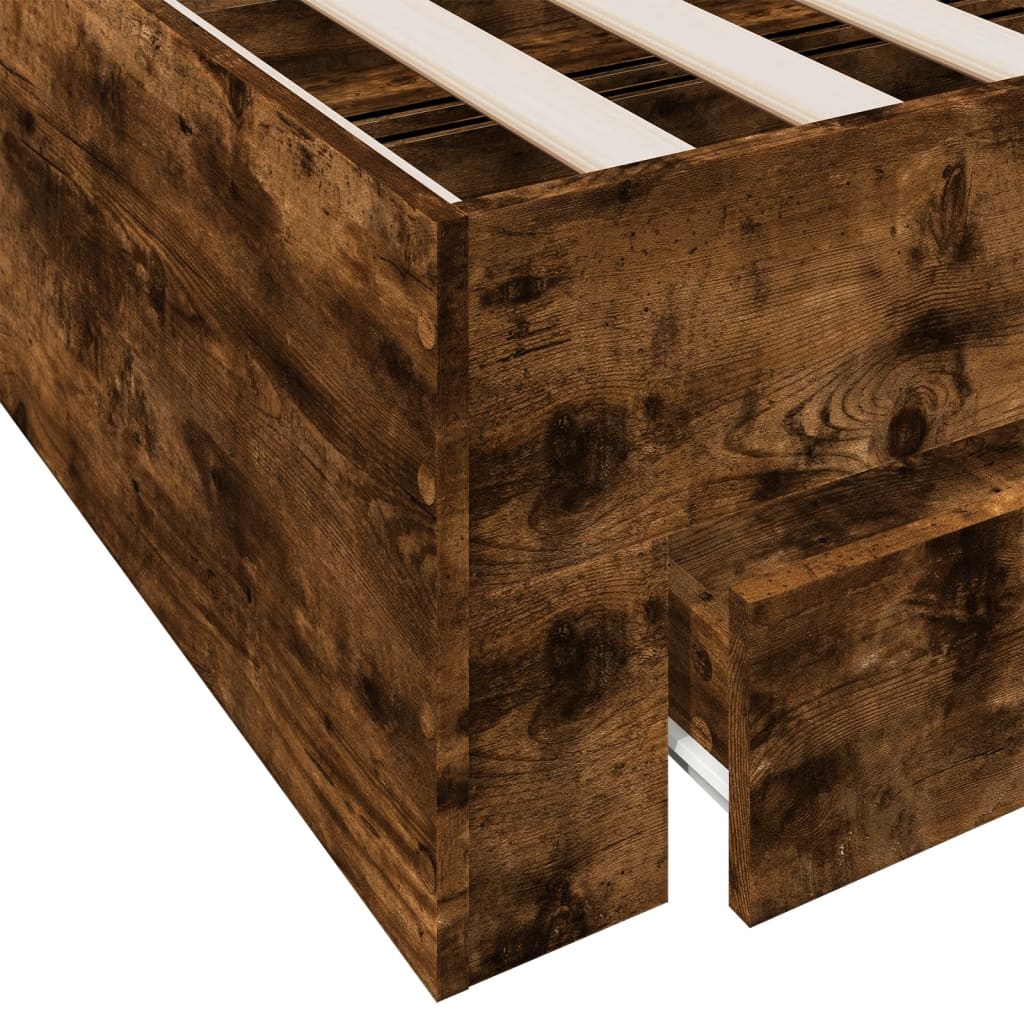 Bed Frame | Smoked Oak | Engineered Wood | Small Single | Bed Frame