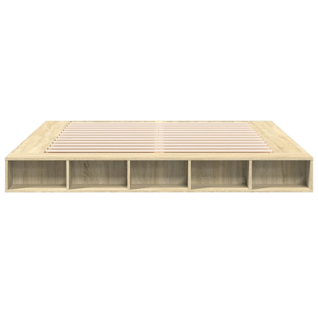 vidaXL Bed Frame without Mattress Sonoma Oak 200x200 cm