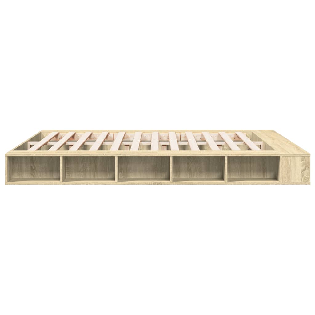 vidaXL Bed Frame without Mattress Sonoma Oak 200x200 cm