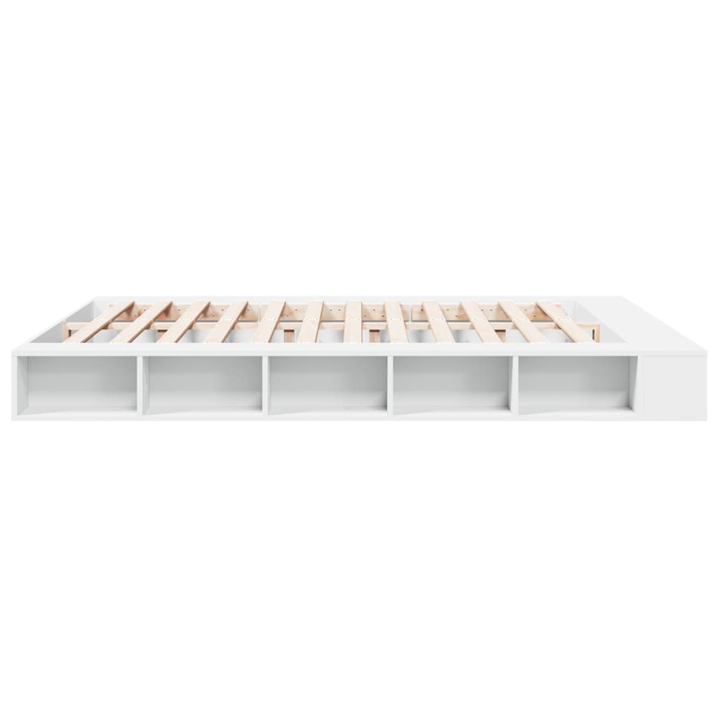 Bed Frame without Mattress White 180x200 cm Super King