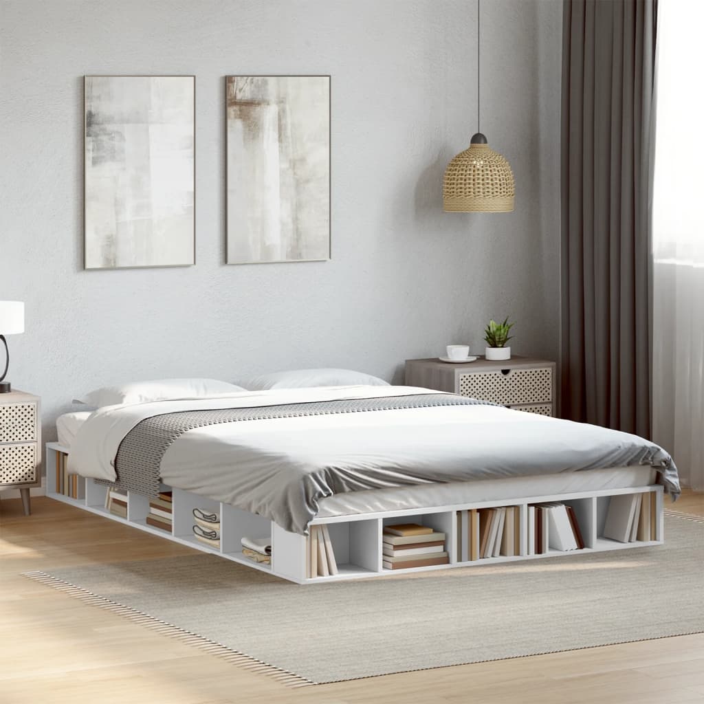 vidaXL Bed Frame without Mattress White 160x200 cm