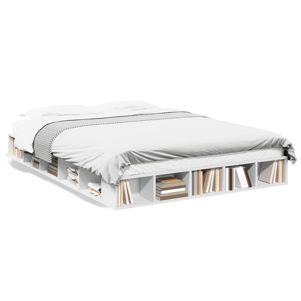 vidaXL Bed Frame without Mattress White 160x200 cm