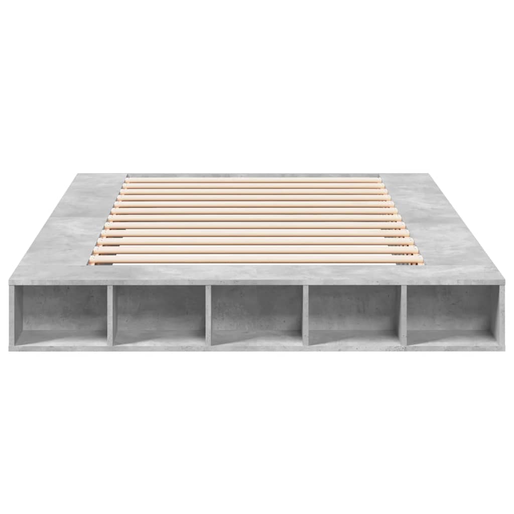 vidaXL Bed Frame without Mattress Concrete Grey 160x200 cm