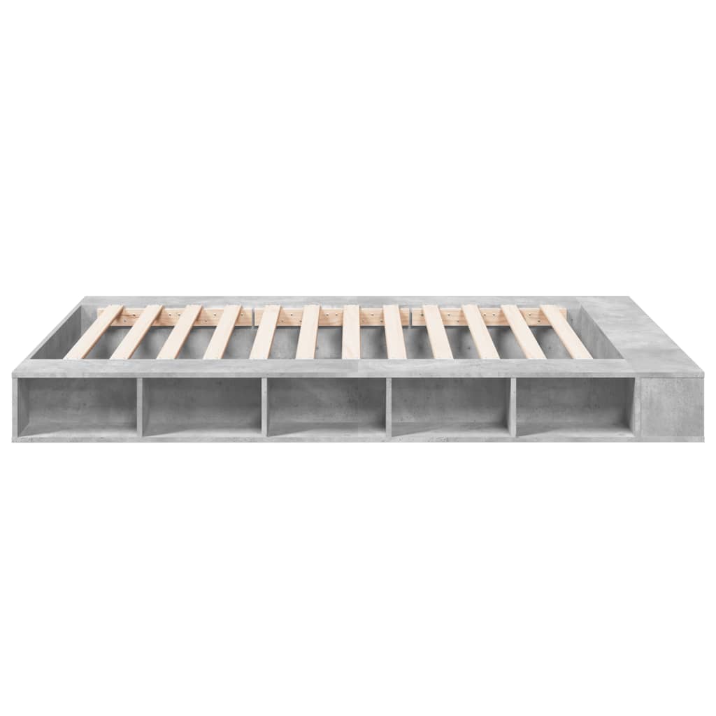 vidaXL Bed Frame without Mattress Concrete Grey 160x200 cm