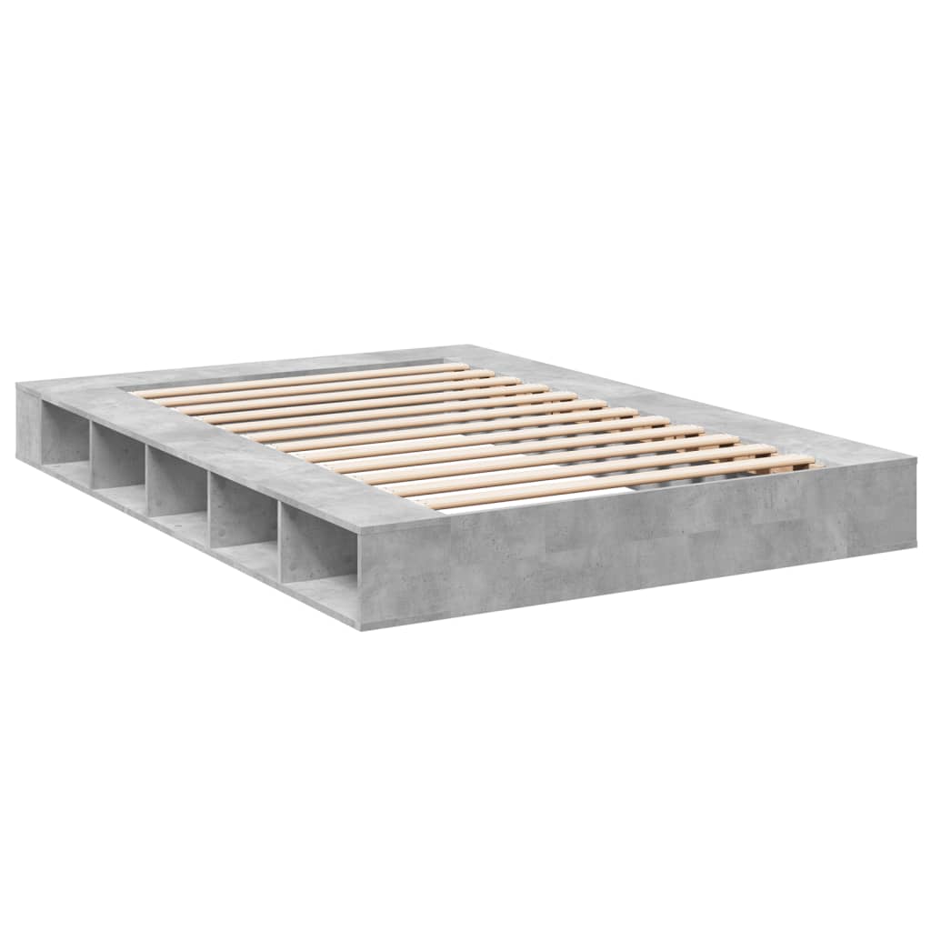 vidaXL Bed Frame without Mattress Concrete Grey 160x200 cm