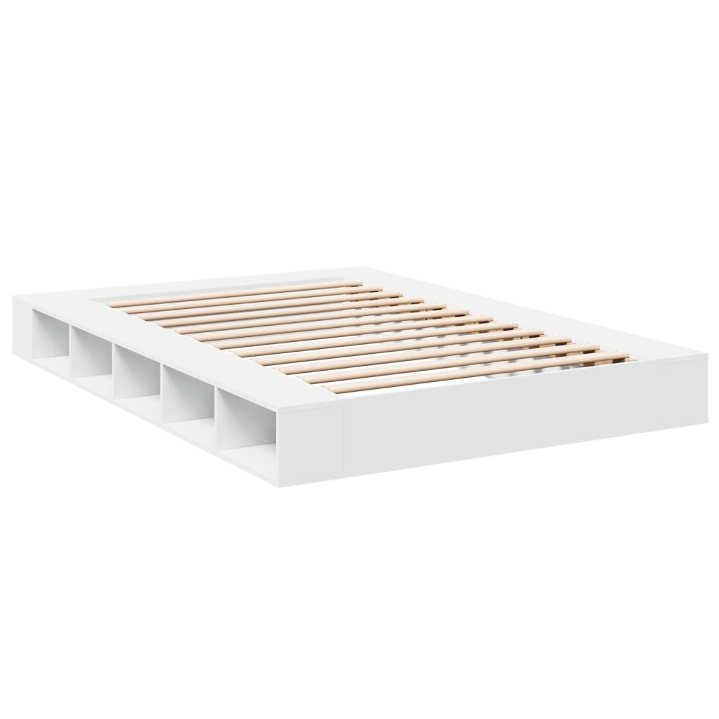 vidaXL Bed Frame without Mattress White 150x200 cm King Size