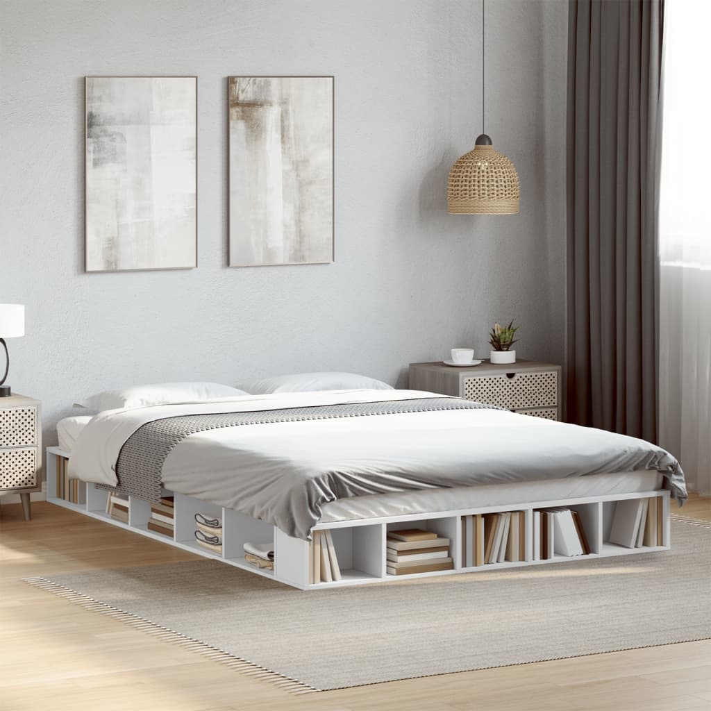 vidaXL Bed Frame without Mattress White 140x200 cm