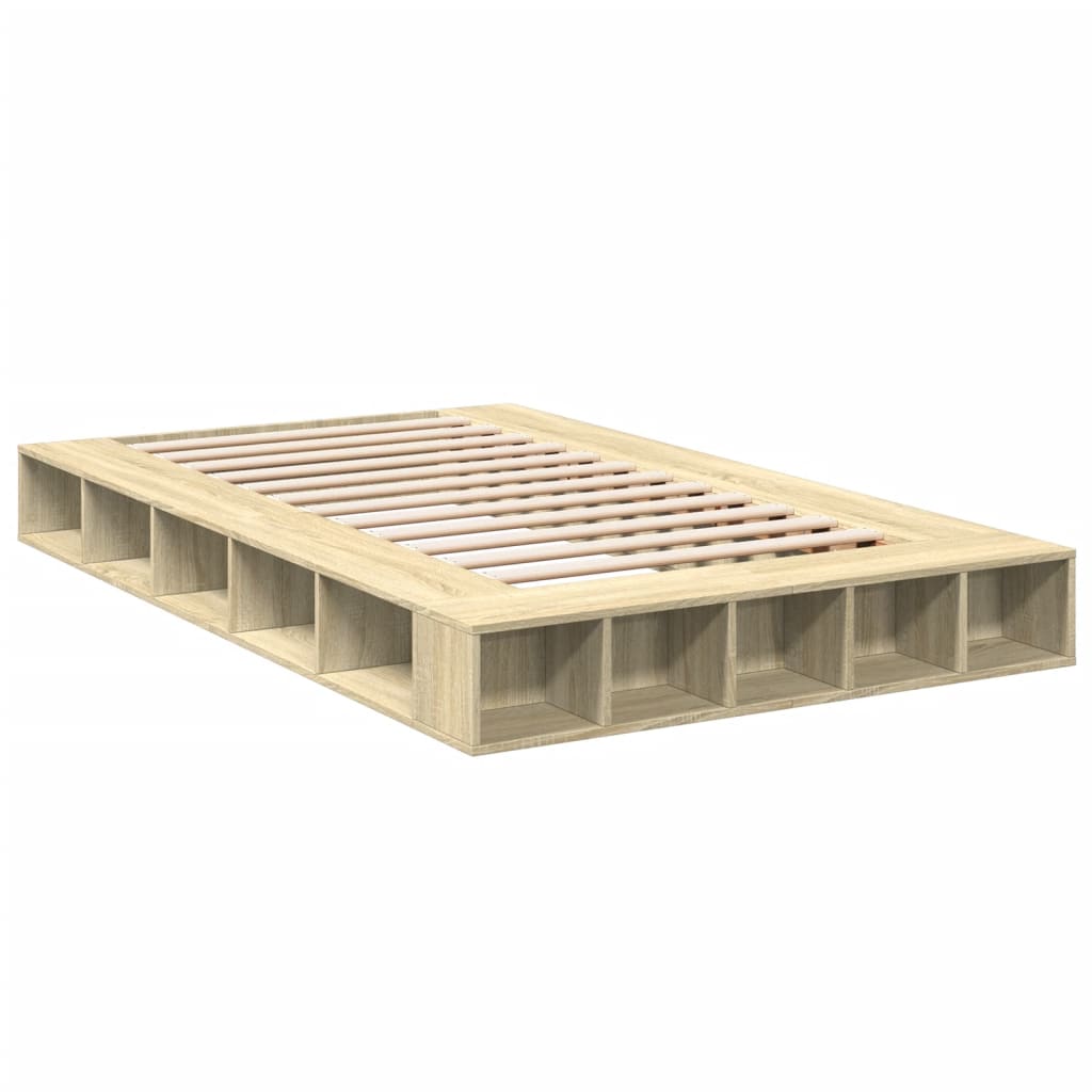 vidaXL Bed Frame without Mattress Sonoma Oak 120x200 cm