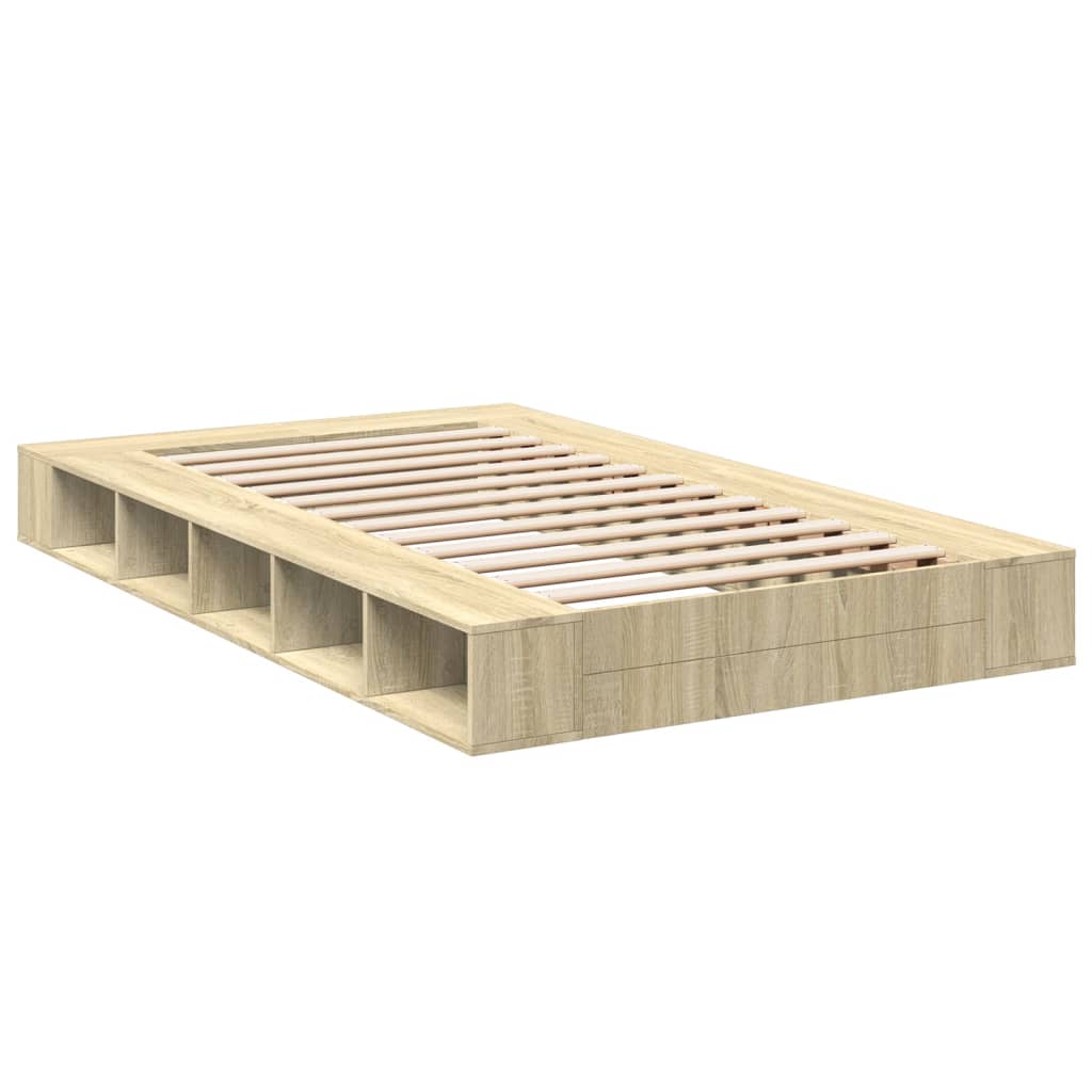 vidaXL Bed Frame without Mattress Sonoma Oak 120x200 cm