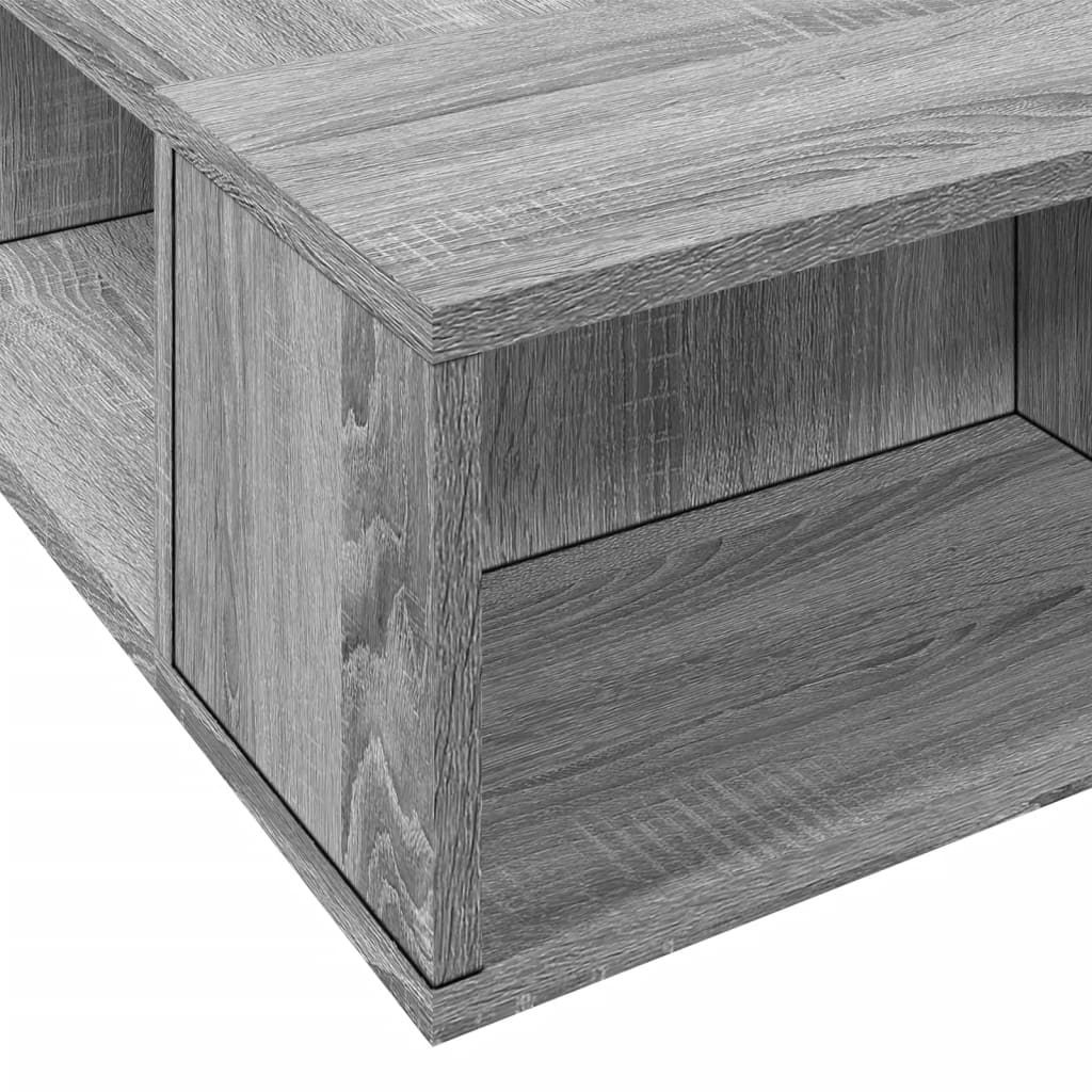 Bed Frame without Mattress Grey Sonoma 140x190 cm