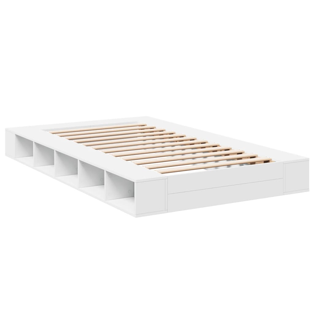 vidaXL Bed Frame without Mattress White 120x190 cm Small Double