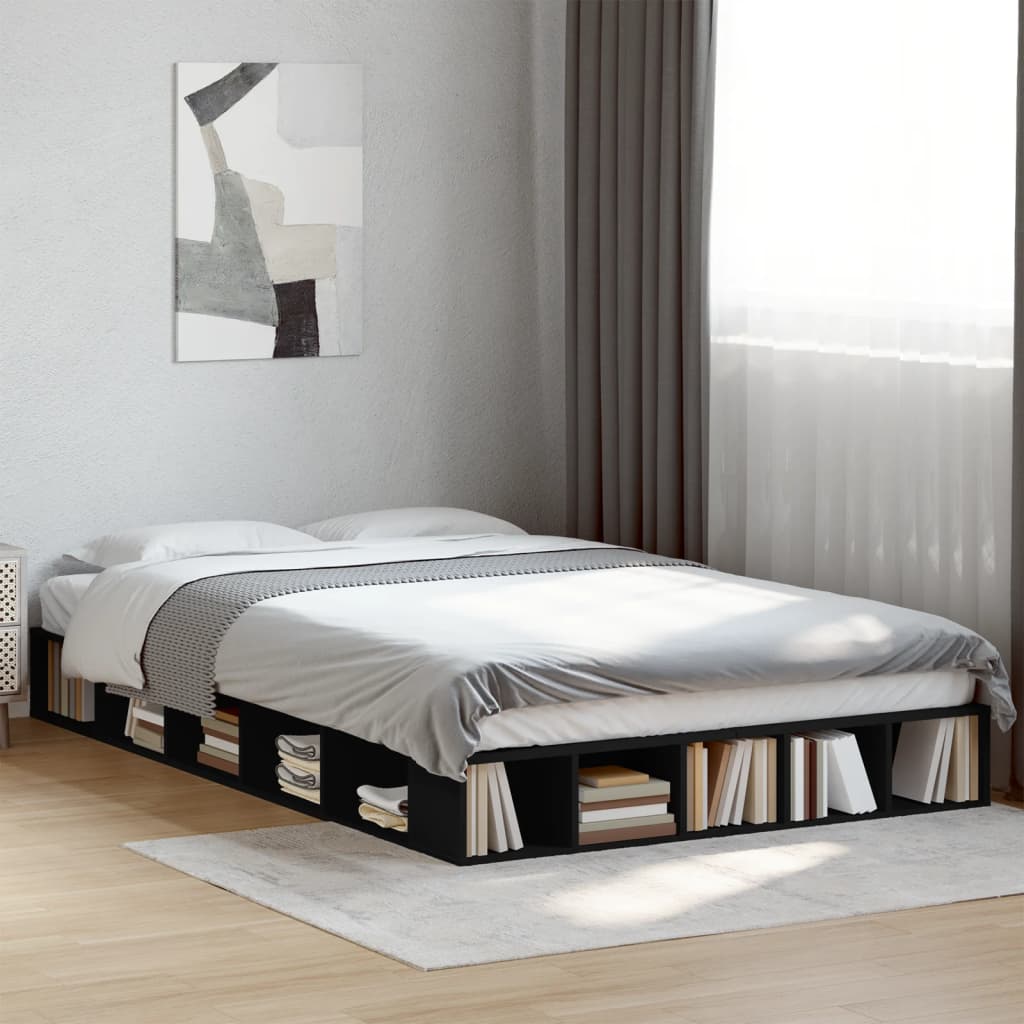 vidaXL Bed Frame without Mattress Black 120x190 cm Small Double