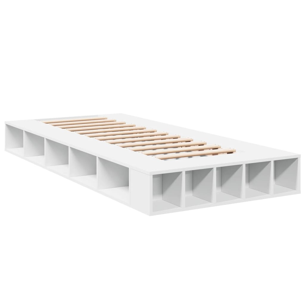 vidaXL Bed Frame without Mattress White 100x200 cm