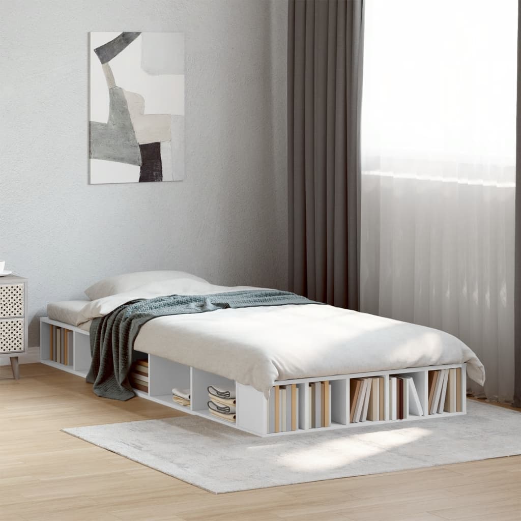 vidaXL Bed Frame without Mattress White 100x200 cm