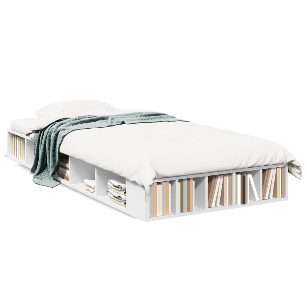 vidaXL Bed Frame without Mattress White 100x200 cm