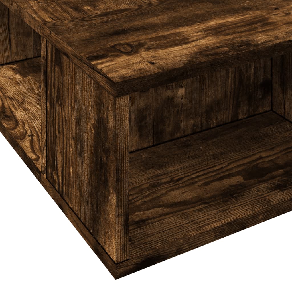 Bed Frame without Mattress Smoked Oak 100x200 cm