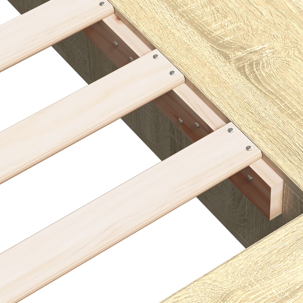 Bed Frame without Mattress Sonoma Oak 90x190 cm Single