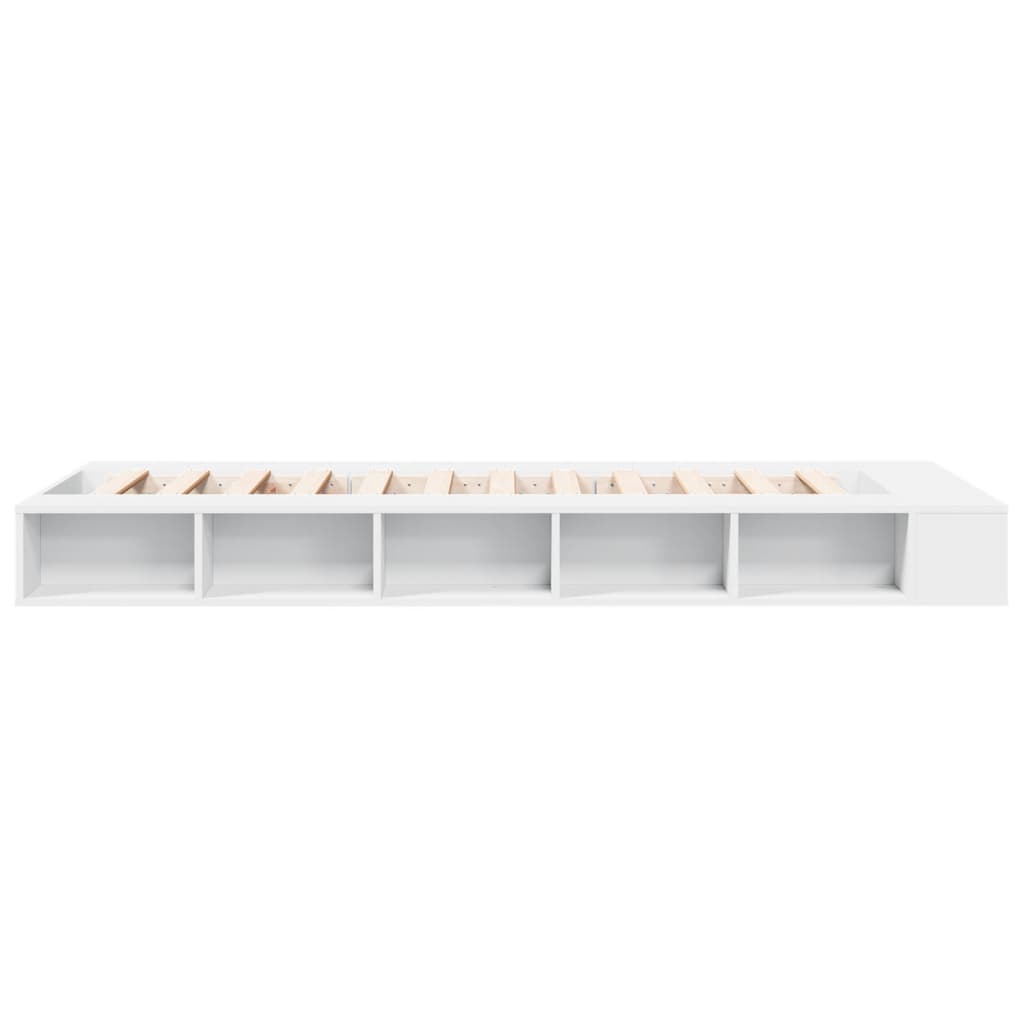 Bed Frame without Mattress White 75x190 cm Small Single