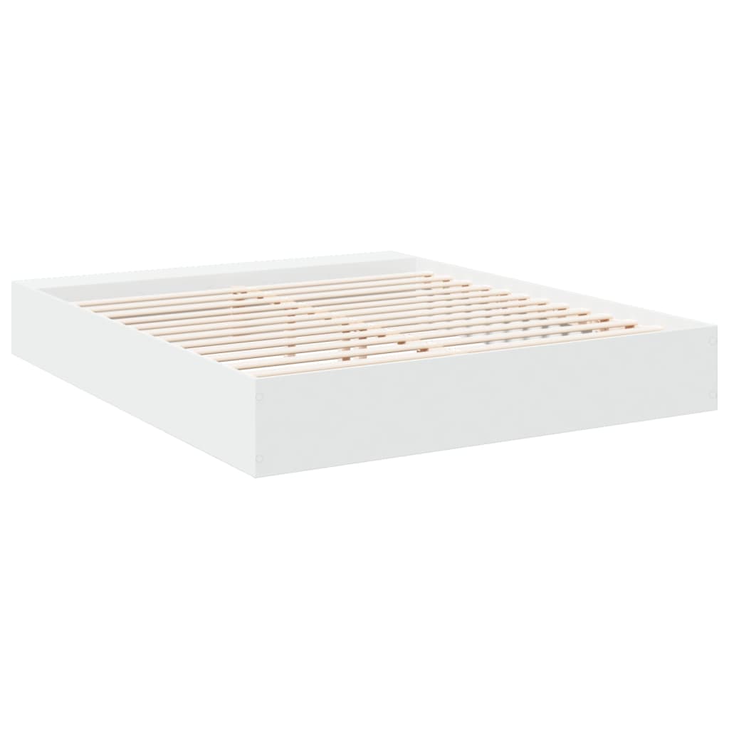 vidaXL Bed Frame without Mattress White 180x200 cm Super King