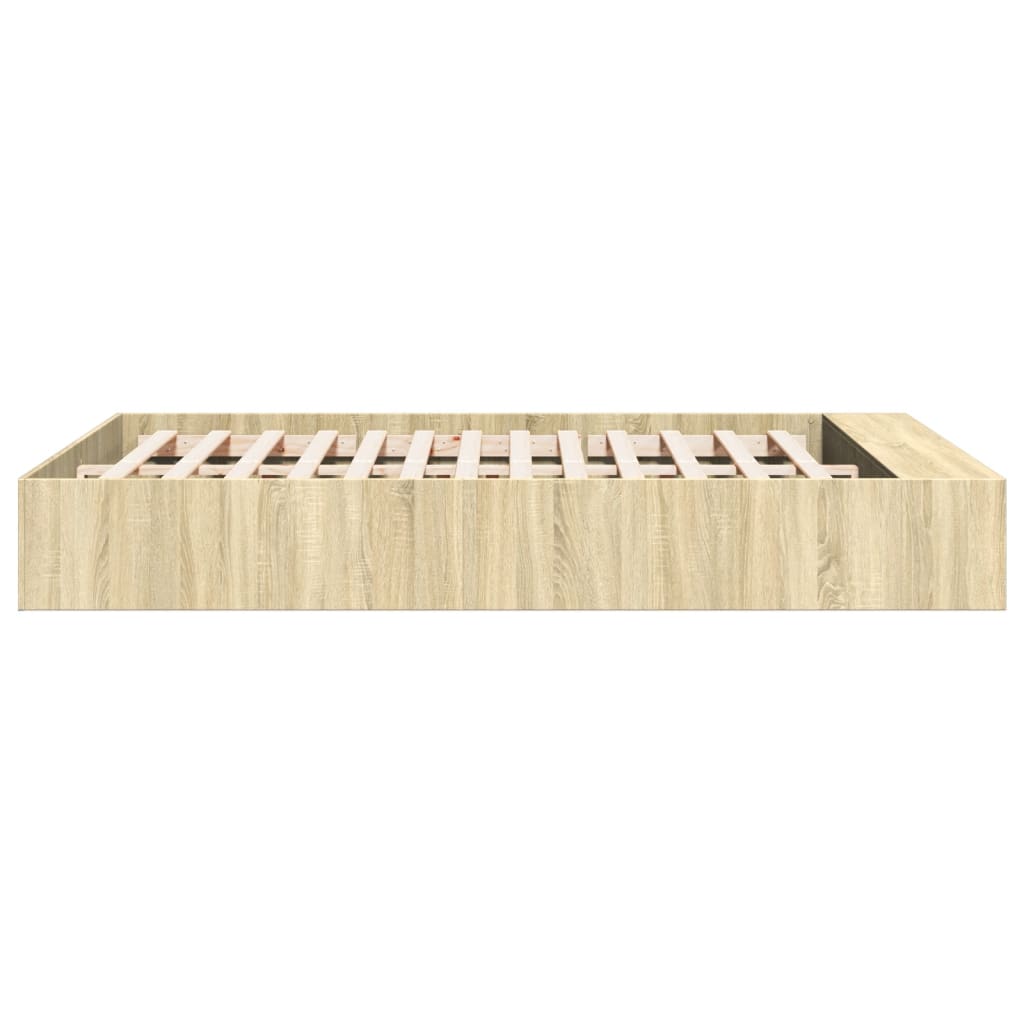 vidaXL Bed Frame without Mattress Sonoma Oak 160x200 cm