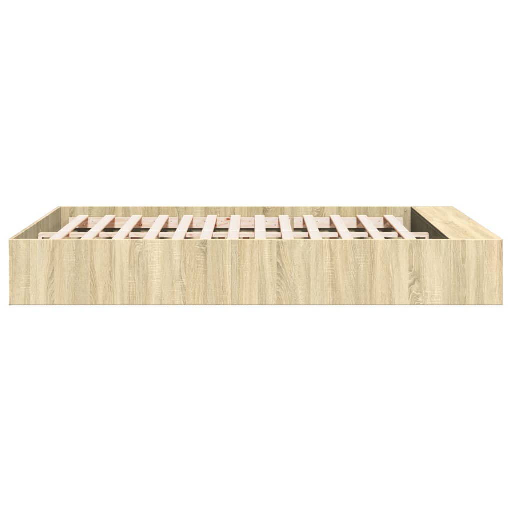 vidaXL Bed Frame without Mattress Sonoma Oak 150x200 cm King Size