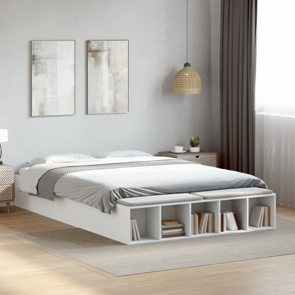 vidaXL Bed Frame without Mattress White 140x200 cm