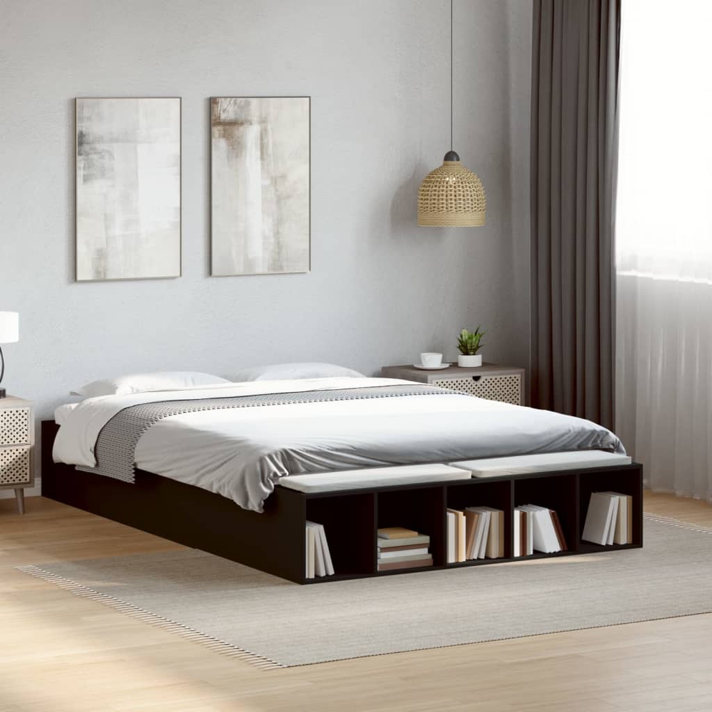 vidaXL Bed Frame without Mattress Black 120x200 cm