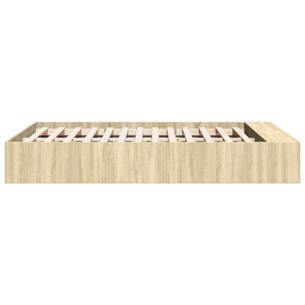 vidaXL Bed Frame without Mattress Sonoma Oak 140x190 cm