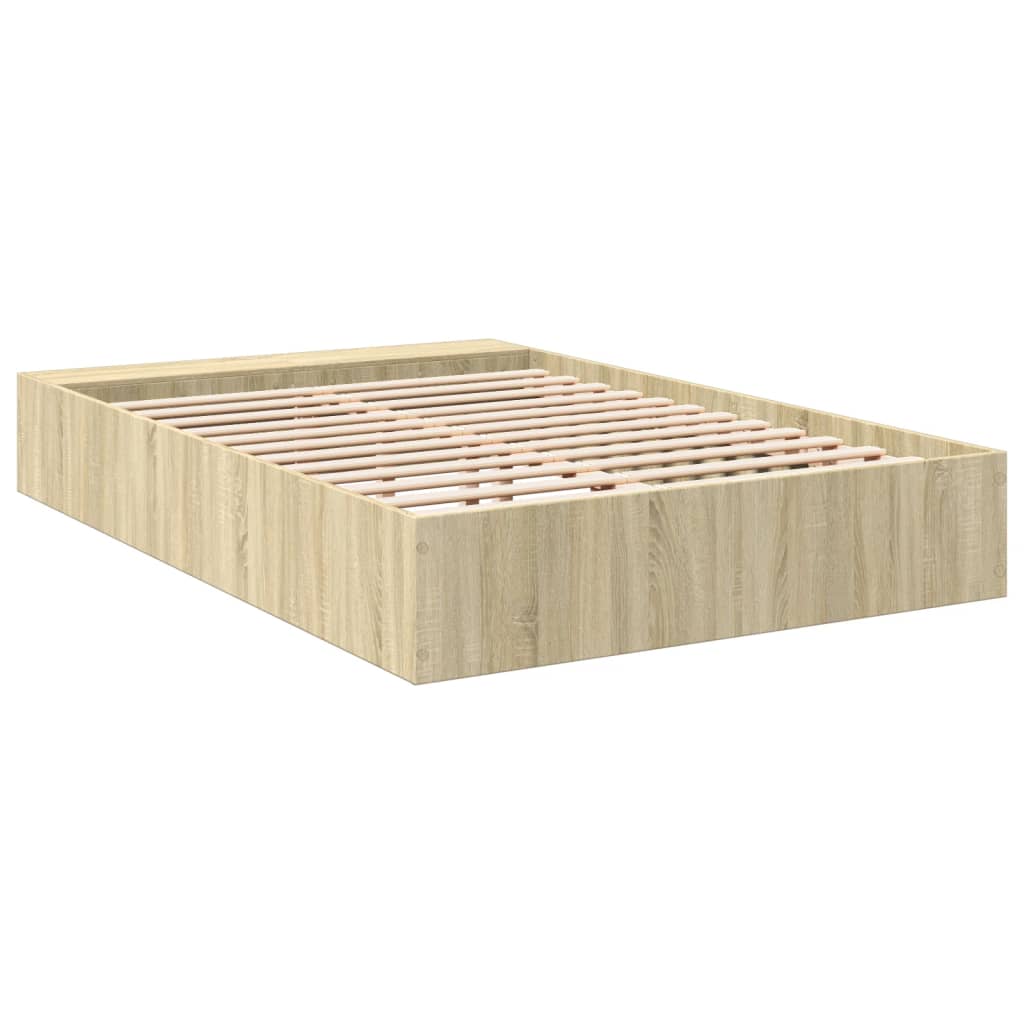 vidaXL Bed Frame without Mattress Sonoma Oak 140x190 cm