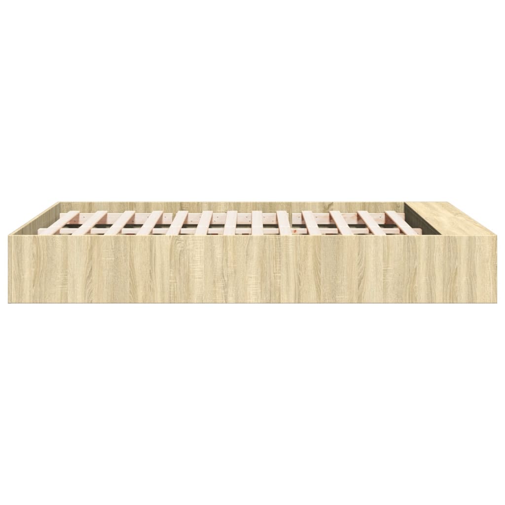 vidaXL Bed Frame without Mattress Sonoma Oak 135x190 cm Double