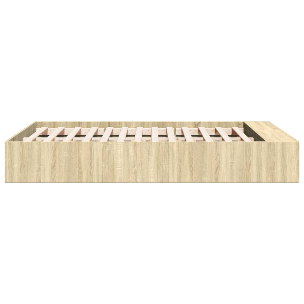 vidaXL Bed Frame without Mattress Sonoma Oak 120x190 cm Small Double