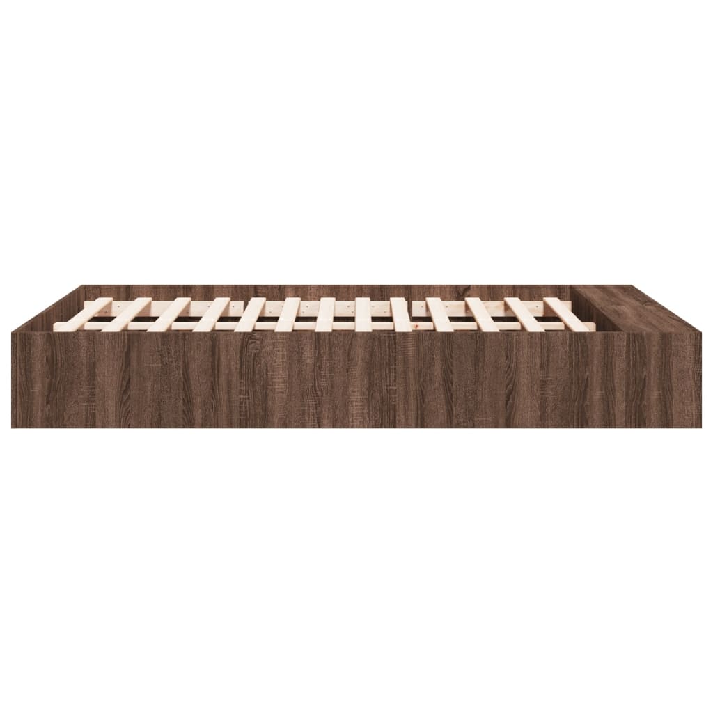 vidaXL Bed Frame without Mattress Brown Oak 120x190 cm Small Double