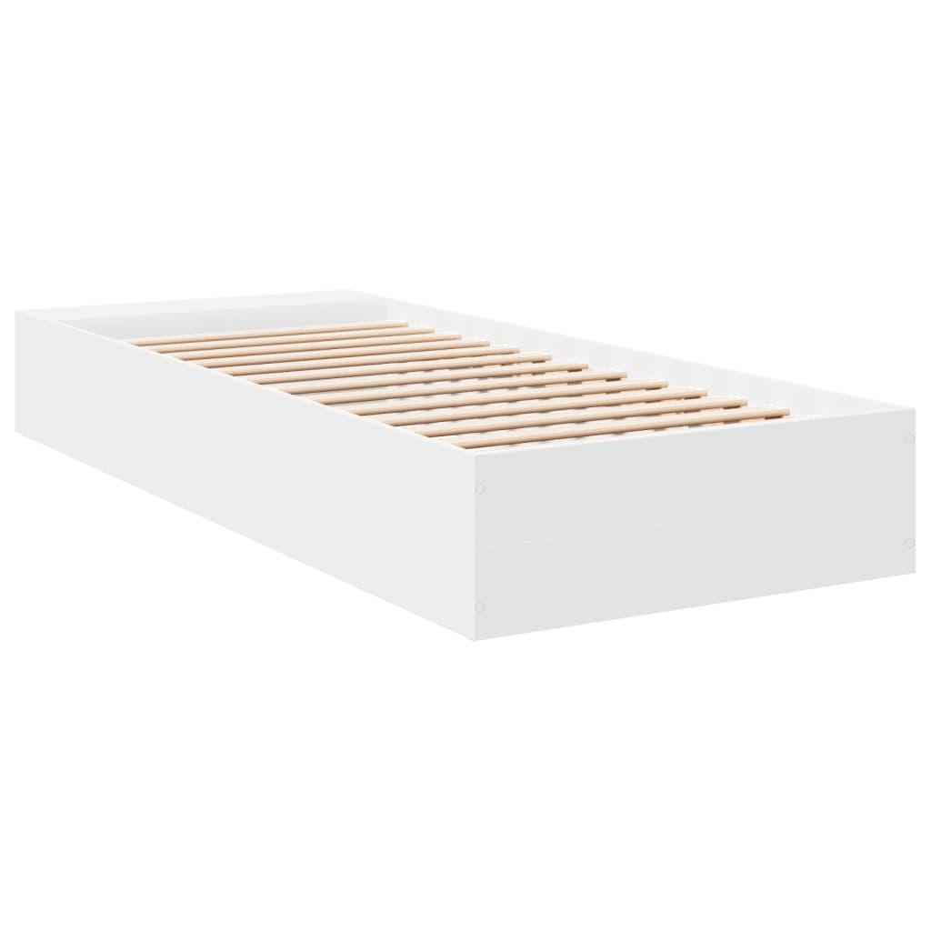 vidaXL Bed Frame without Mattress White 100x200 cm