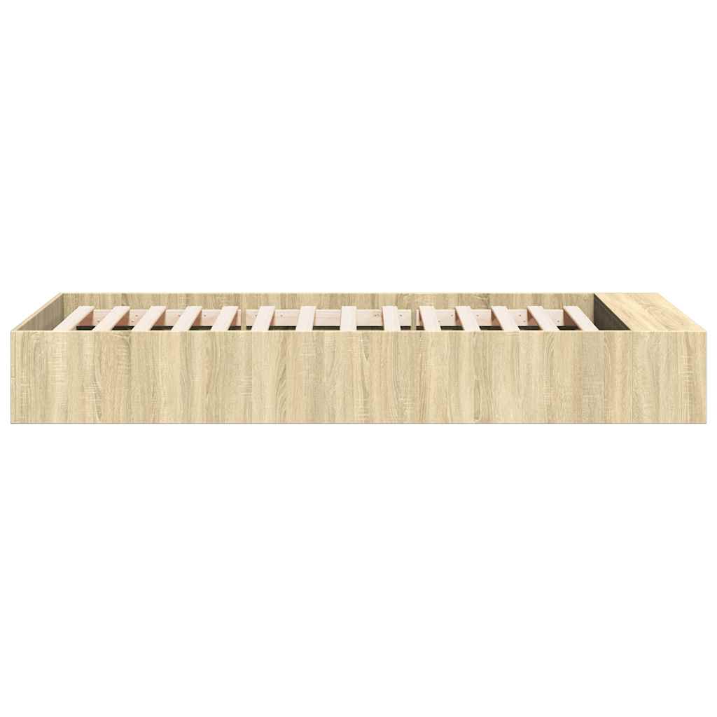 Bed Frame without Mattress Sonoma Oak 90x200 cm