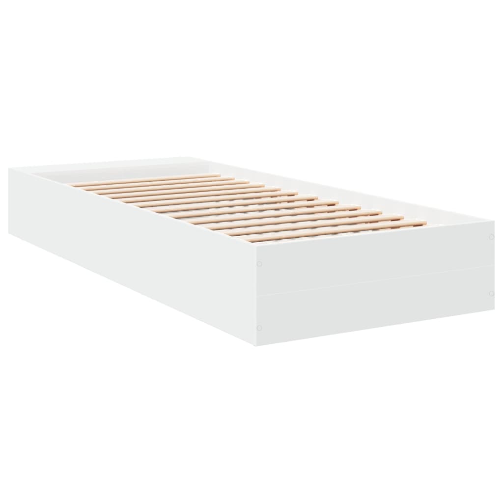 vidaXL Bed Frame without Mattress White 90x190 cm Single