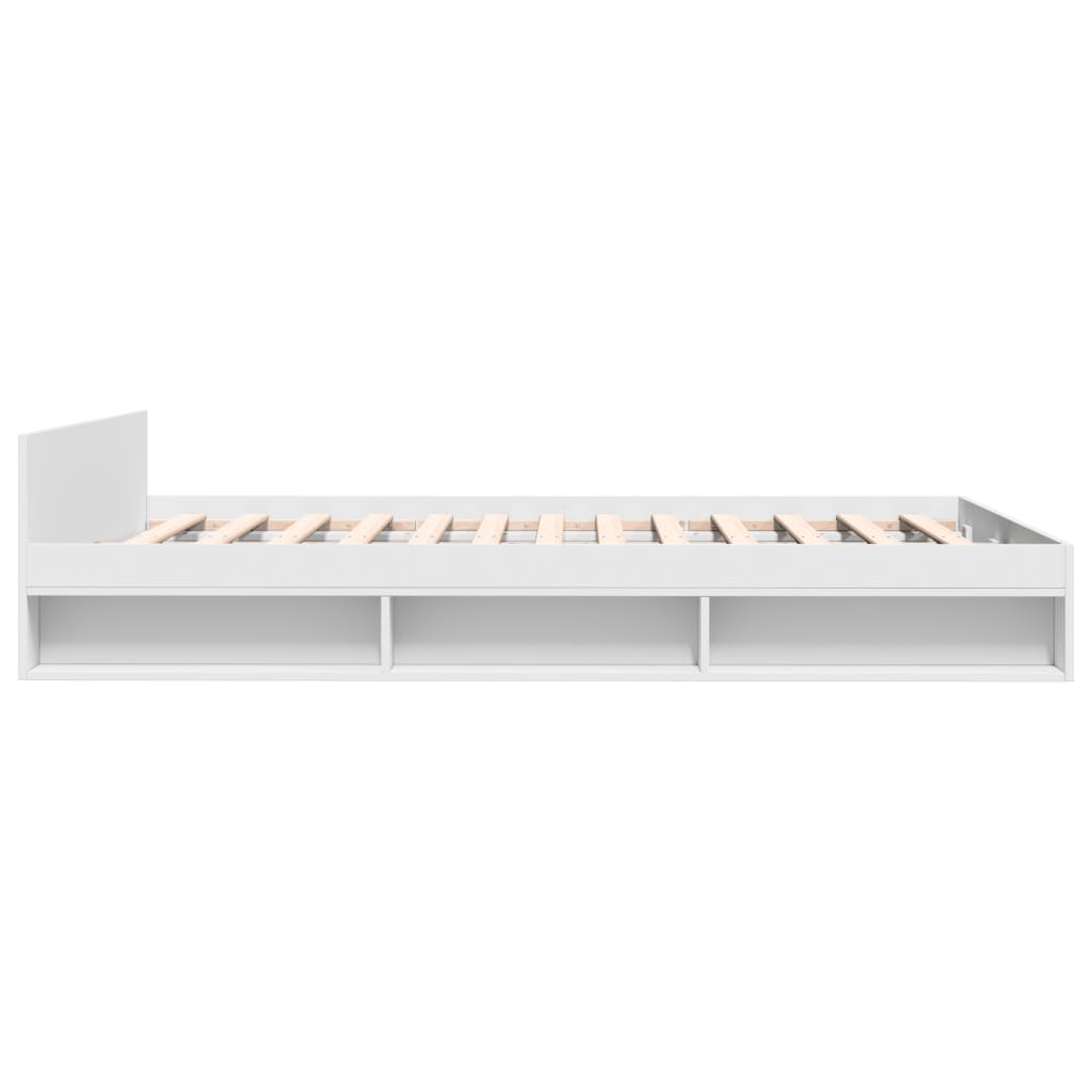 vidaXL Bed Frame with Drawers without Mattress White 120x200 cm