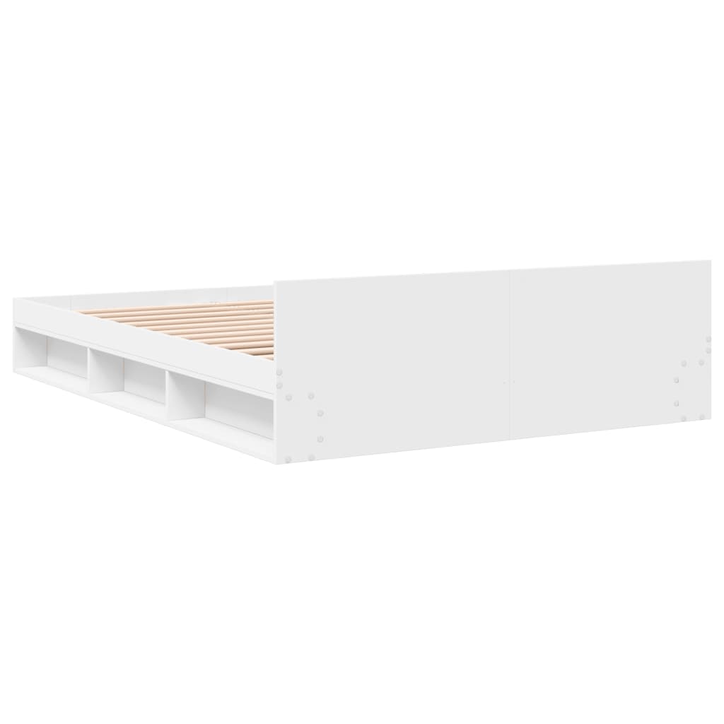 vidaXL Bed Frame with Drawers without Mattress White 120x200 cm