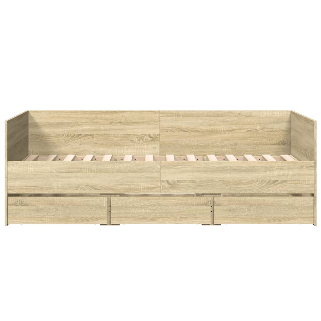 Daybed | Sonoma Oak | Engineered wood | Single | Convertible