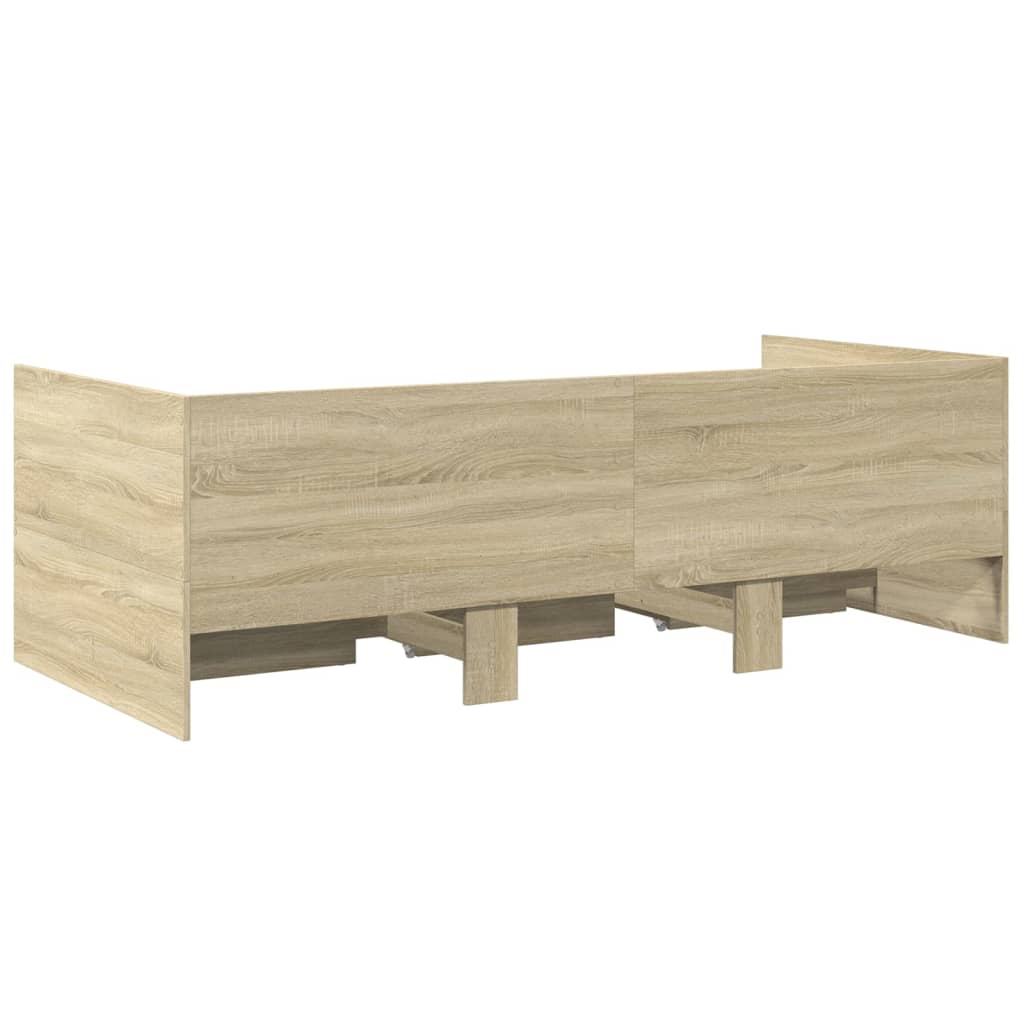 Daybed | Sonoma Oak | Engineered wood | Single | Convertible