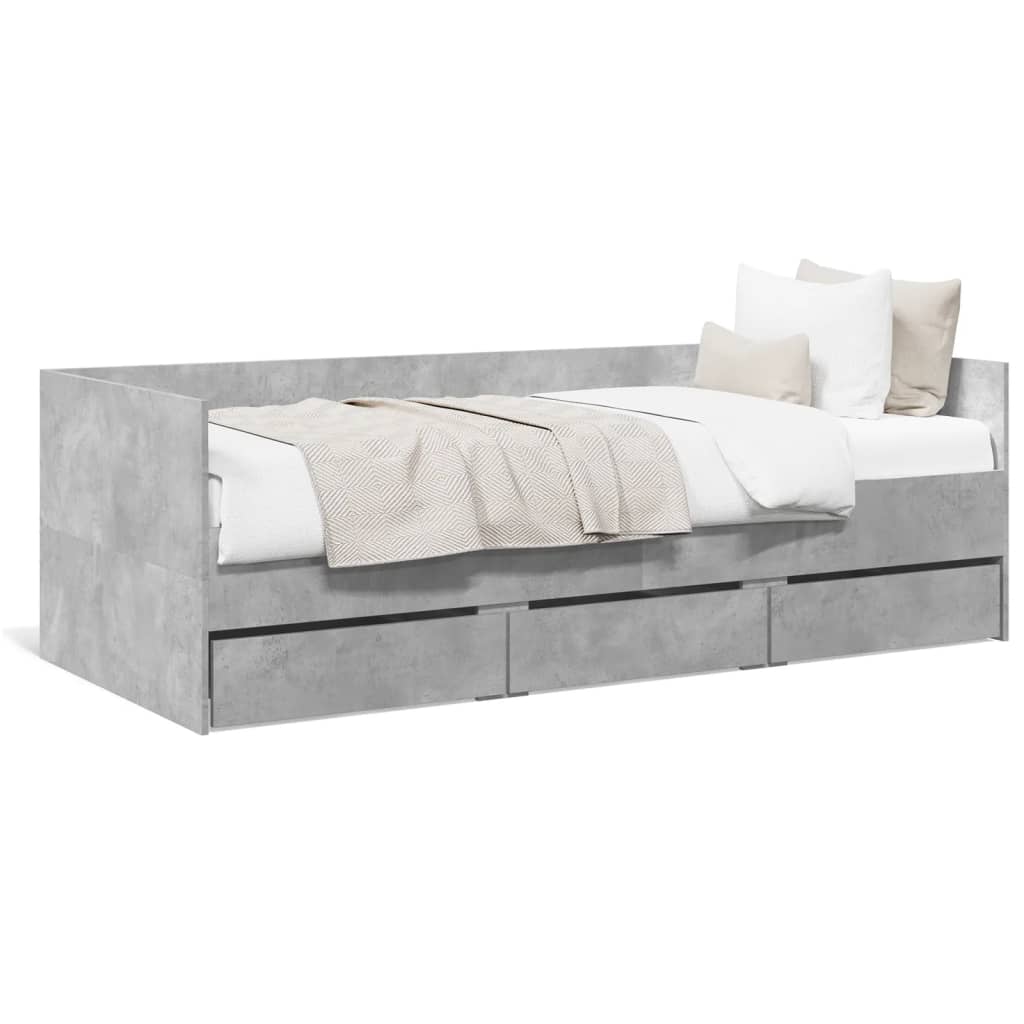 Daybed | Concrete grey | Engineered wood | Small Single