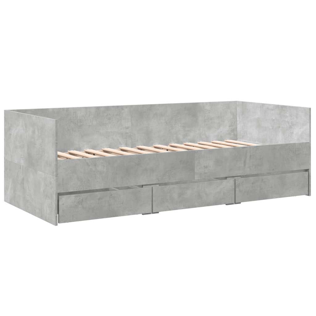 Daybed | Concrete grey | Engineered wood | Small Single