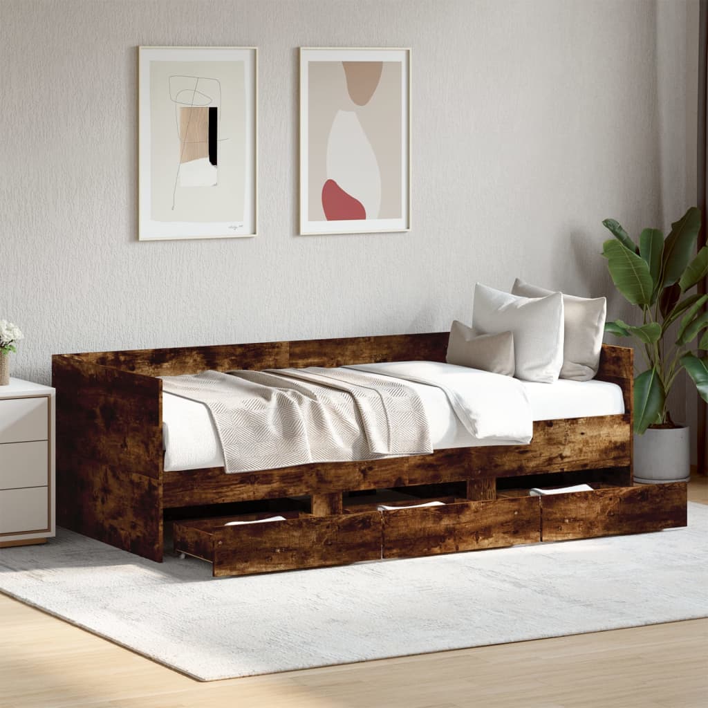 Daybed | Smoked Oak | Engineered wood | 75 x 190 cm