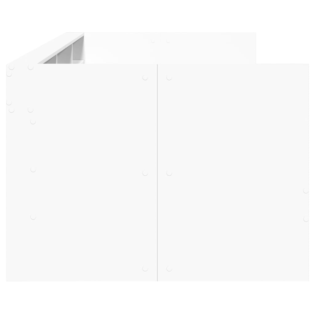Daybed with Drawers without Mattress White 75x190 cm Small Single