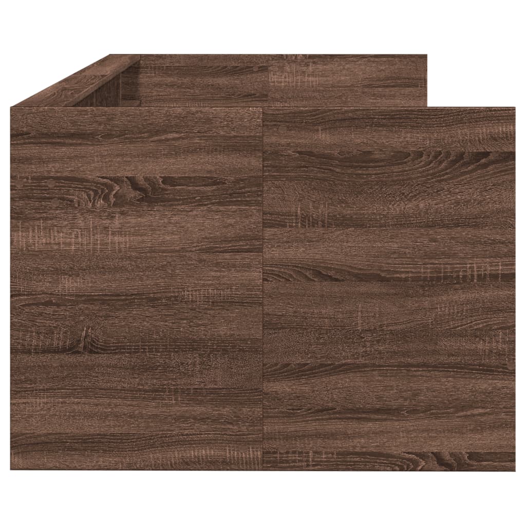 Daybed with Drawers without Mattress Brown Oak 75x190 cm Small Single